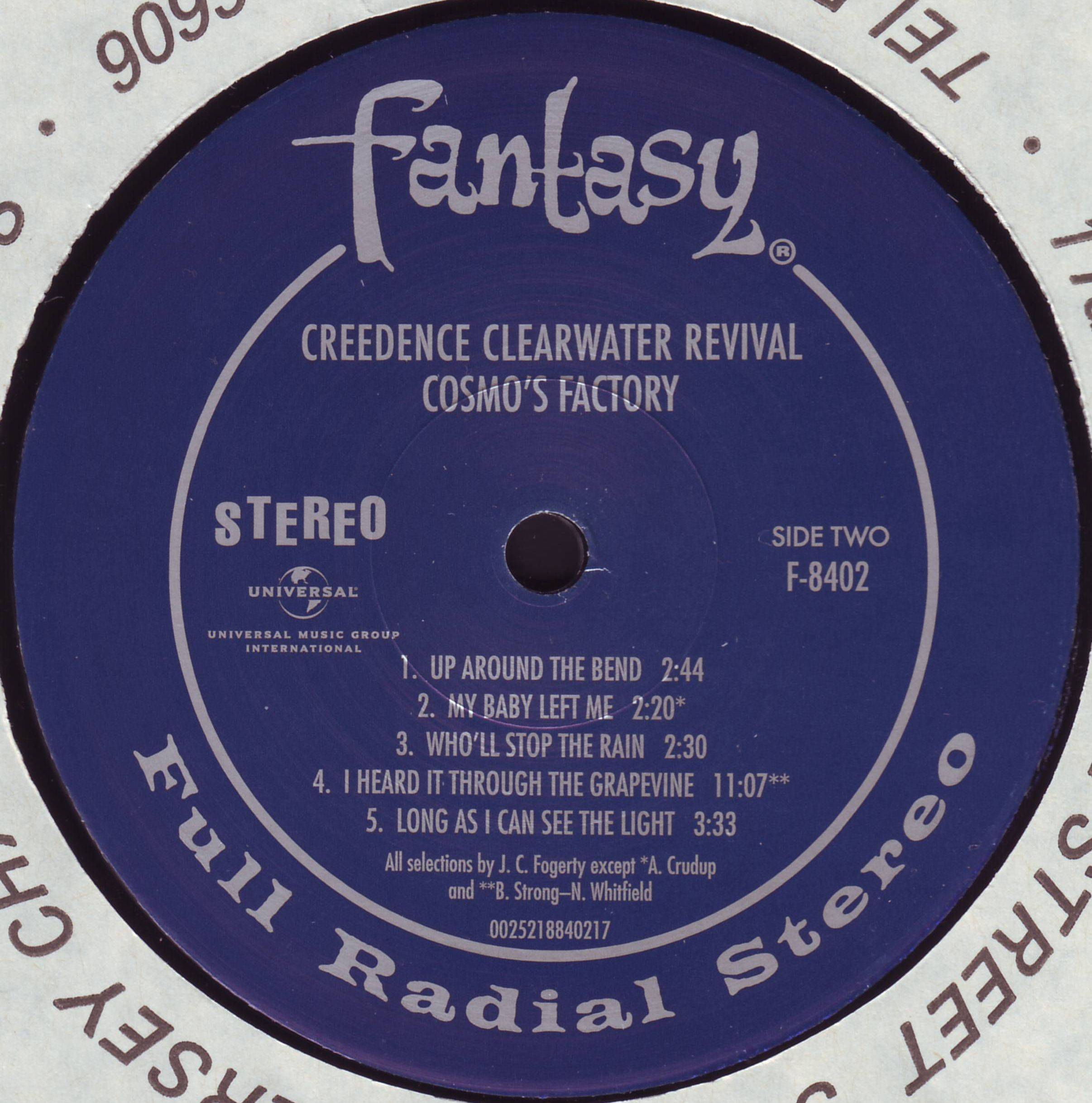 Creedence Clearwater Revival Cosmos Factory [lp label b uk]